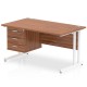 Rayleigh Cantilever Straight Desk with Fixed Pedestal